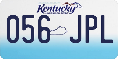 KY license plate 056JPL