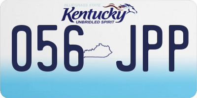 KY license plate 056JPP