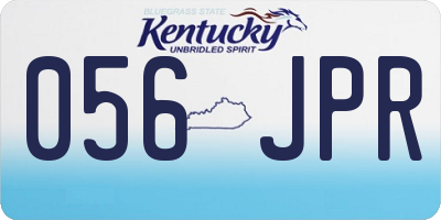 KY license plate 056JPR
