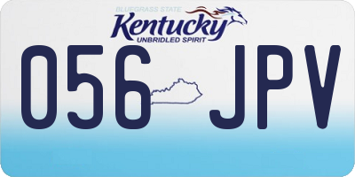 KY license plate 056JPV