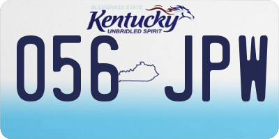 KY license plate 056JPW
