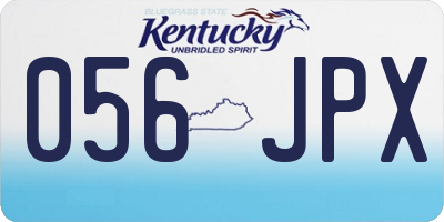 KY license plate 056JPX