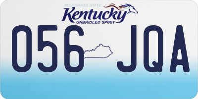 KY license plate 056JQA