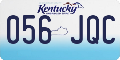 KY license plate 056JQC