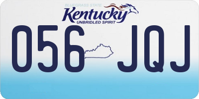 KY license plate 056JQJ