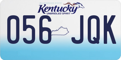 KY license plate 056JQK