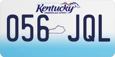 KY license plate 056JQL