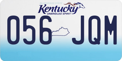 KY license plate 056JQM