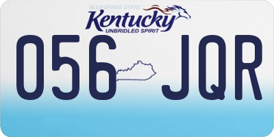 KY license plate 056JQR