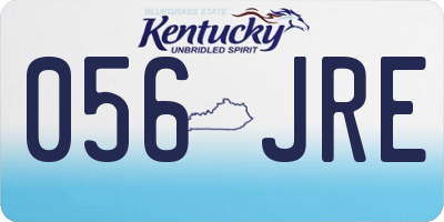 KY license plate 056JRE