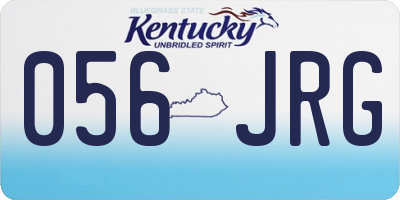 KY license plate 056JRG