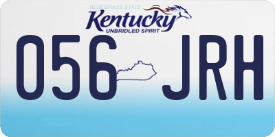 KY license plate 056JRH
