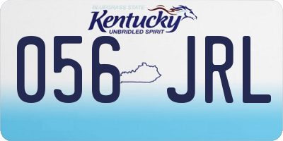 KY license plate 056JRL