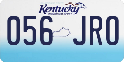 KY license plate 056JRO