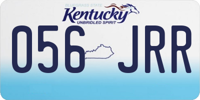 KY license plate 056JRR