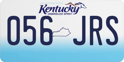 KY license plate 056JRS
