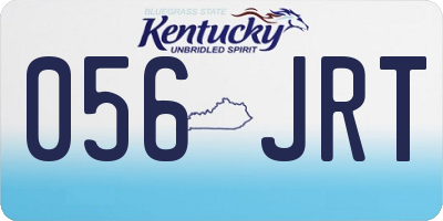 KY license plate 056JRT