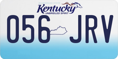 KY license plate 056JRV