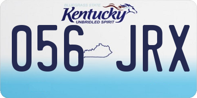 KY license plate 056JRX