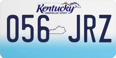 KY license plate 056JRZ