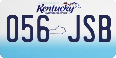 KY license plate 056JSB