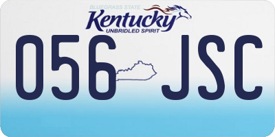 KY license plate 056JSC
