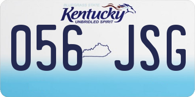 KY license plate 056JSG