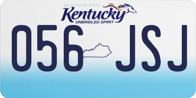 KY license plate 056JSJ