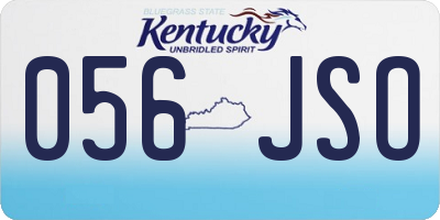 KY license plate 056JSO