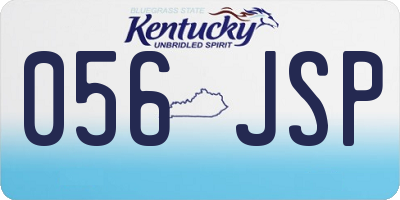 KY license plate 056JSP