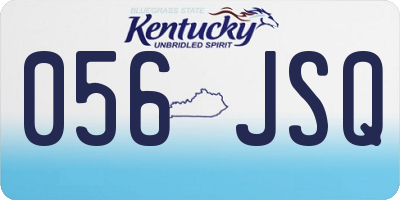 KY license plate 056JSQ