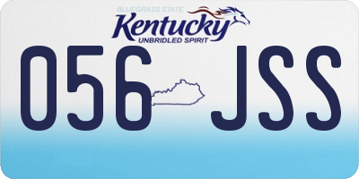 KY license plate 056JSS