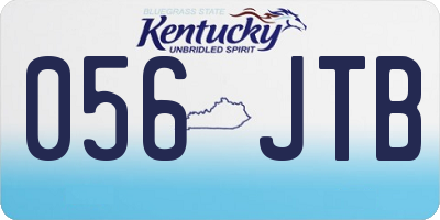 KY license plate 056JTB
