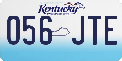KY license plate 056JTE