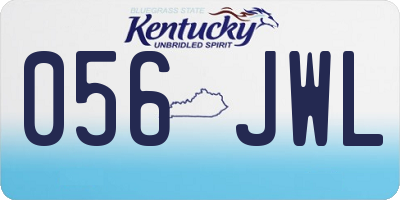 KY license plate 056JWL