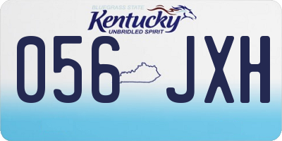 KY license plate 056JXH