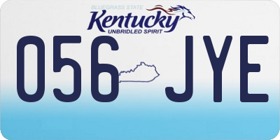 KY license plate 056JYE