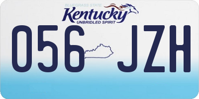 KY license plate 056JZH