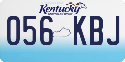 KY license plate 056KBJ