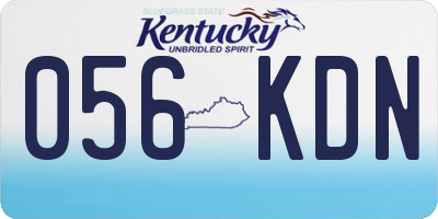 KY license plate 056KDN