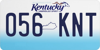 KY license plate 056KNT