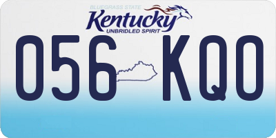 KY license plate 056KQO