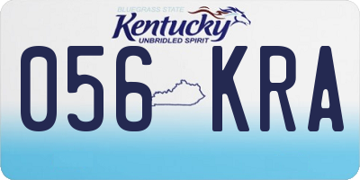 KY license plate 056KRA