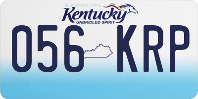 KY license plate 056KRP