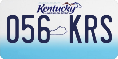 KY license plate 056KRS