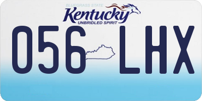 KY license plate 056LHX