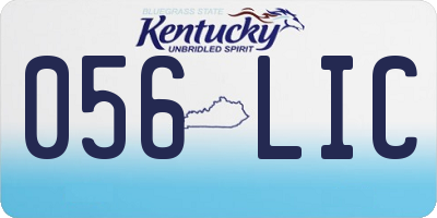 KY license plate 056LIC
