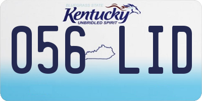 KY license plate 056LID