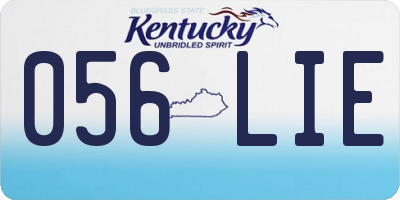 KY license plate 056LIE