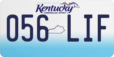 KY license plate 056LIF